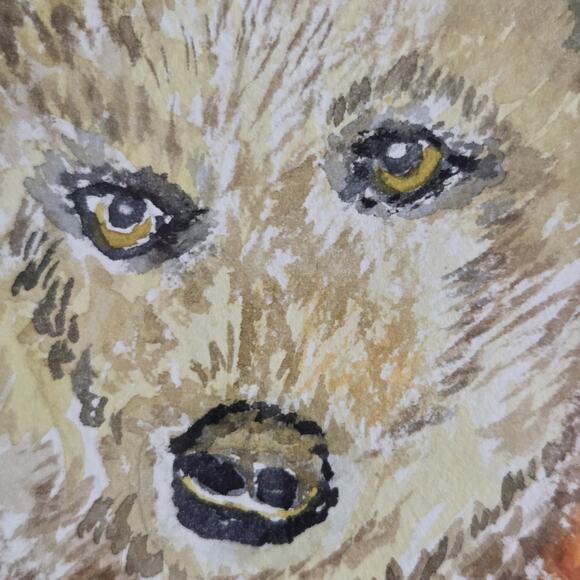 Sister Bernella Decker OOAK Watercolor Painting Wolfpack Dream Catcher Wolves - Picture 8 of 12